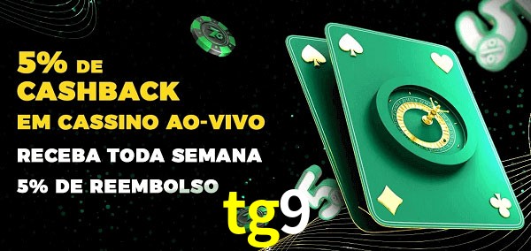 Promoções do cassino ao Vivo tg9